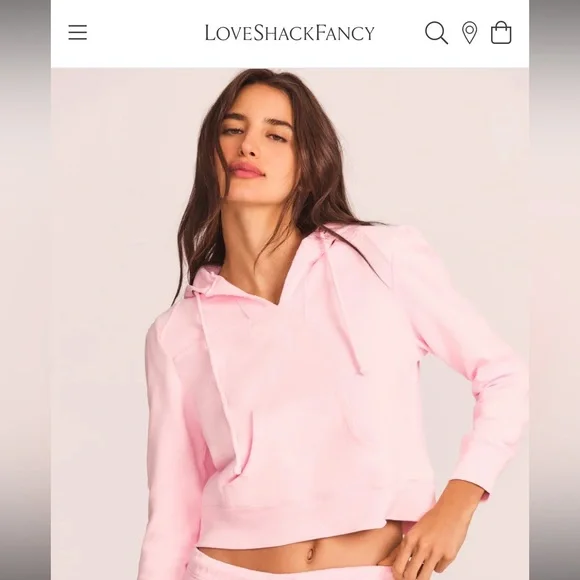 LoveShackFancy Tops Loveshackfancy Kirby Hoodie Brand New With